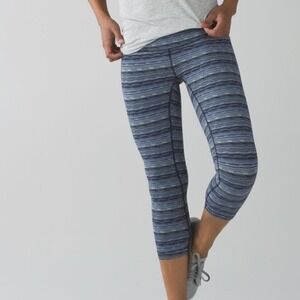 Lululemon Wunder Under Crop III Leggings 21.5" Inseam, Space Dye Twist Size 8